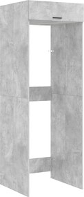 vidaXL Mosógép Szekrény tárolóval Beton 67,5 x 68 x 200 cm Faanyag