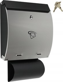 Postaláda Újságtartó 44 x 35 CM Rozsdamentes Lengyel