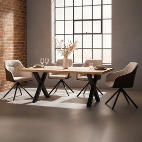 AVENBERG NATURAL SWIVEL 4+1 Étkezőgarnitúra