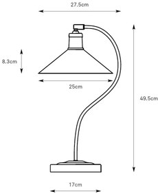 Markslöjd 108863 - Asztali lámpa VELA 1xE27/40W/230V réz/fehér