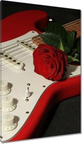 Vászonkép 80x120 Elektromos gitár rózsával