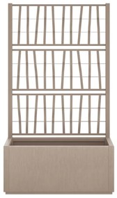 vidaXL barna polipropilén rácsos kerti ültetőláda 80 x 36 x 140 cm
