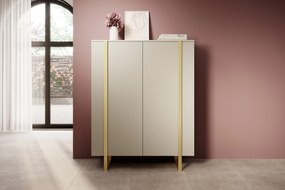 Verica komód 120 cm - kasmír / arany lábak