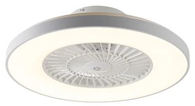 Mennyezeti ventilátor fehér csillag effektussal 60cm LED-del, fényerőszabályzóval és távirányítóval - Climo