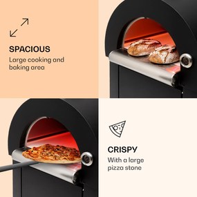 Klarstein Diavolo Napoletana, pizzakemence, faszénhez, rozsdamentes acél