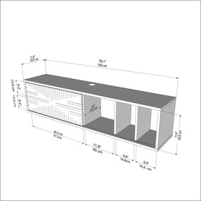 Teo Floating - Anthracite, White