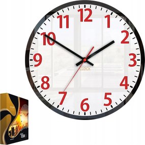 Modern stílusú falióra Akril Louis Piros Kerek Kvarc