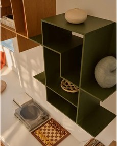 Zöld moduláris polcrendszer 80x80x25 cm Ina – Kave Home
