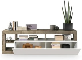 LENOR TV-állvány fehér/barna