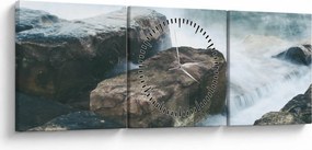 Kép - a víz ereje (órával) (90x30 cm)