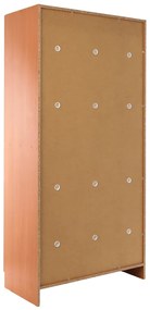 Visio fa szekrény - 6 doboz, 90 x 45 x 185 cm, hengeres zár, bükkfa