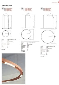 Redo 01-2203 - LED Csillár zsinóron UNION LED/34W/230V 3000K átm. 60 cm arany