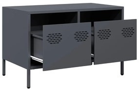 antracitszürke hidegen hengerelt acél TV-szekrény 68x39x43,5 cm