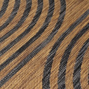 Fekete-barna kültéri-beltéri futószőnyeg 80x250 cm Mira 1453 – Ayyildiz Carpets