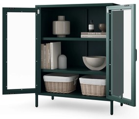 Vitrin GINA, 800 x 1015 x 400 mm, Modern: palack zöld