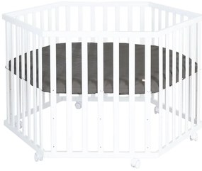 Fehér gurulós járóka állítható magassággal – Roba