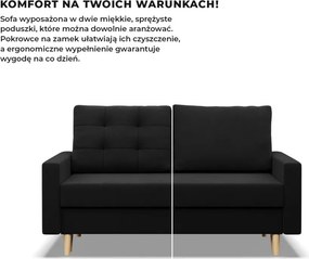 Etna kanapé, szövet anyag, hab töltet, fekete
