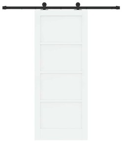 Tolóajtó Szett Fehér és fekete 83 x 202 cm