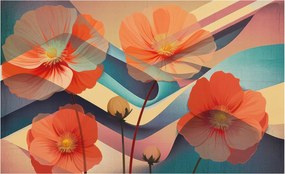 Flizelin tapéta Divatos 3D fali ragasztóval Érzékek virágai 416x254 Ragasztó