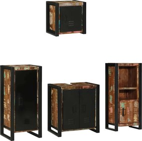 Fürdőszoba bútor szett 4 pcs Szilárd Újrahasznosított Fa