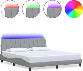 vidaXL világosszürke szövet ágykeret matrac nélkül Hanko 180 x 200 cm