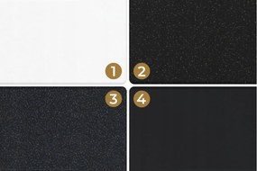 SINK Quality Mosogató Quality Ferrum, konyhai gránit mosogató 565x510x205 mm + szifon, fekete foltos-Brocade, SKQ-FER.B.1K60.X