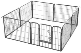 Kutya kennel, kutyaketrec, 8 paneles kisállat-járóka 77 x 60 cm | FEANDREA