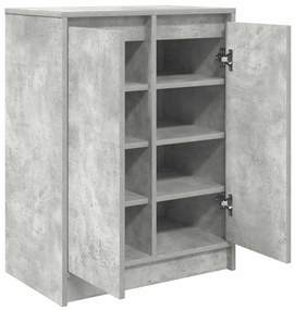 betonszürke szerelt fa cipőszekrény 57x34x76 cm