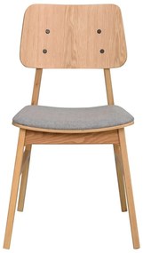 Nagano világosbarna étkezőszék világosszürke ülőrésszel - Rowico