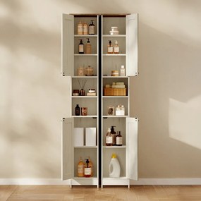Koupelnová skříňka 30x30x170cm, mdf, bílá, AUK-E1166 WT