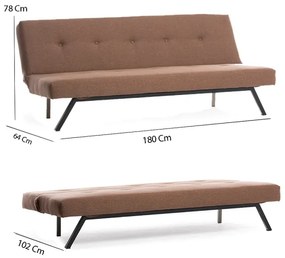 Kétszemélyes kanapé LOKO barna