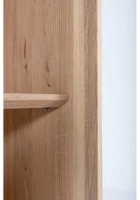 Fekete-natúr színű tölgyfa alacsony komód 176x100 cm Fina – Gazzda