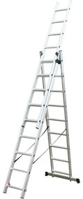 Fieldmann FZZ 4309 háromrészes létra, 3 x 9 lépcsőfok