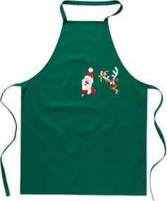 Karácsonyi kötény Konyhai nyomtatás Mikulás Rénszarvas Karácsony