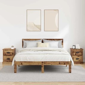 Éjjeliszekrény fiókkal 2 pcs Régi fa 39 x 39 x 47.5 cm Faanyag