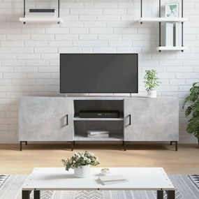 betonszürke szerelt fa TV-szekrény 150 x 30 x 50 cm