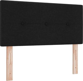 vidaXL LED ágytámla LED -es lámpákkal Fekete 100 cm Poliészter