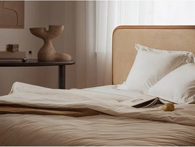 Téglavörös kárpitozott franciaágy ágyráccsal 180x200 cm Aveline – Micadoni