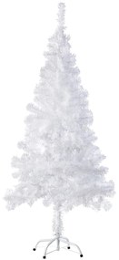 tectake 402818 karácsonyi élethű műfenyő, fém állvánnyal - 150 cm, 310 fehér csúcsok