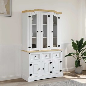 Corona fehér tömör mexikói fenyő magasszekrény 112x43x196 cm