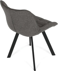 Jídelní židle, šedá, látka, HC-V3068 GREY2