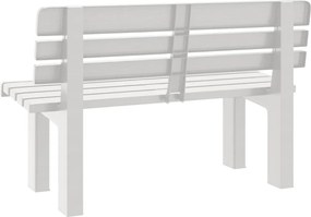 Fehér polipropilén kerti pad 110 x 52 x 71 cm