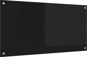vidaXL Konyhai splashback Fekete 100 x 50 cm edzett üveg