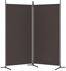 2 paneles barna szövet paraván 175x180 cm