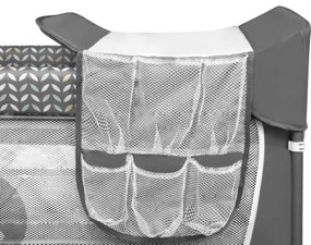 Lionelo - FLOWER utazóágy, szürke, skandináv stílus