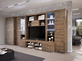 Luxara II. szekrénysor (Bolzánó) 2 ajtós ruhás elemmel modern