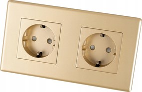 Dupla aljzat Schuko Arany Dupla keret szett 2 x Miuun Leo aljzat