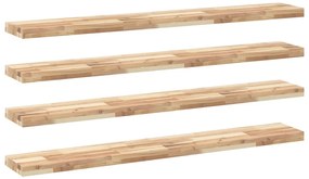4 db kezeletlen tömör akácfa függőpolc 140 x 20 x 4 cm