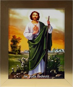 Vászonkép 30x25 Szent Júdás Tádé Arany Keret