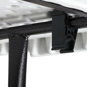 Casaria® Fehér összecsukható asztal - 220 x 70 x 72 cm